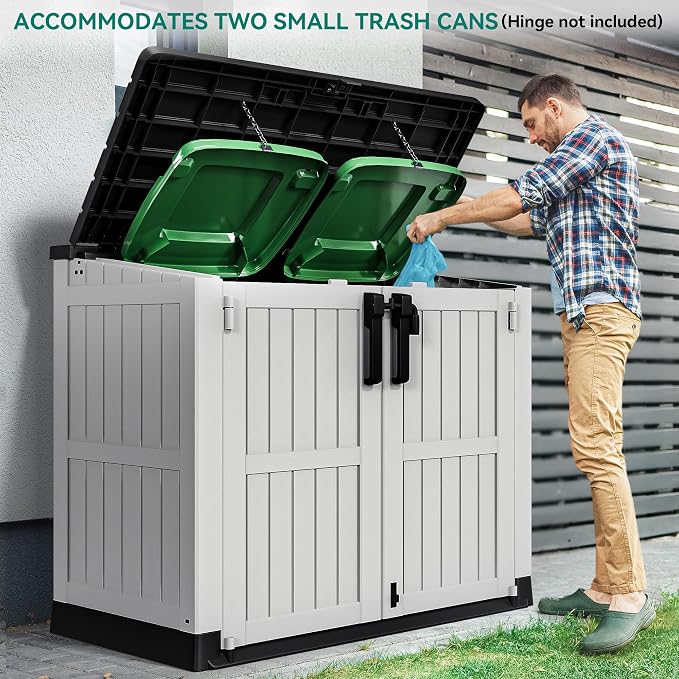 YITAHOME 36 cu ft Resin Outdoor Storage Shed, Weather-Resistant Horizontal Tool - Image 7