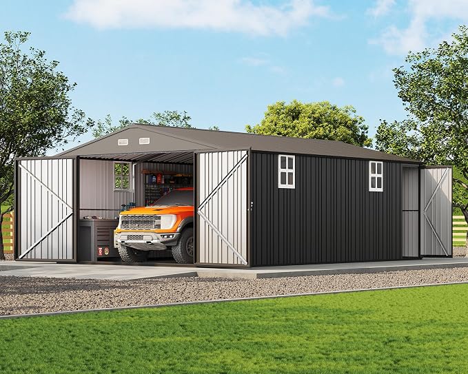 Jocisland 13.2x20.7x8 FT Heavy Duty Carport, Metal carport by Jocisland