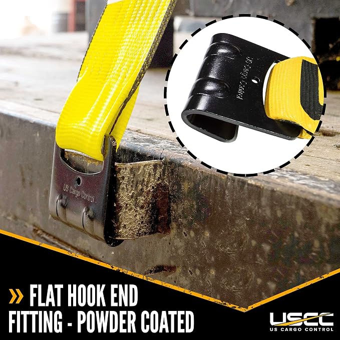 US Cargo Control 4 Inch x 11 Inch Fixed End, Zinc-Coated Ratchet and Black Flat - Image 4