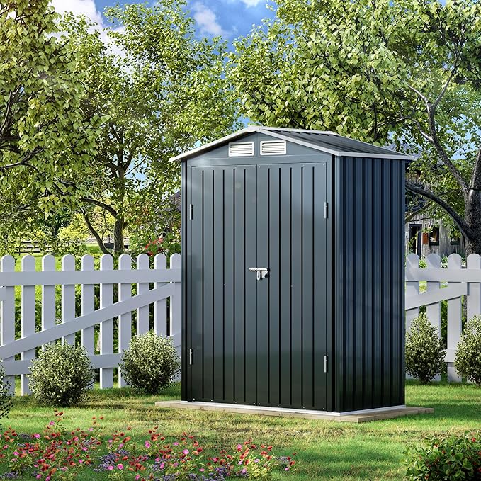 5x3X6.3FT Outdoor Steel Storage Shed - Image 6