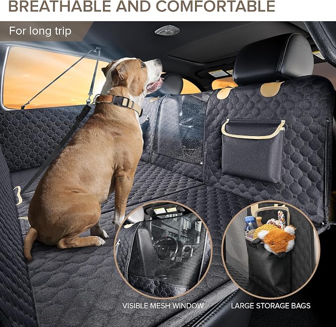 XL Truck Back Seat Extender for Dogs, Hard Bottom Dog Car Seat Cover for Back - Image 5