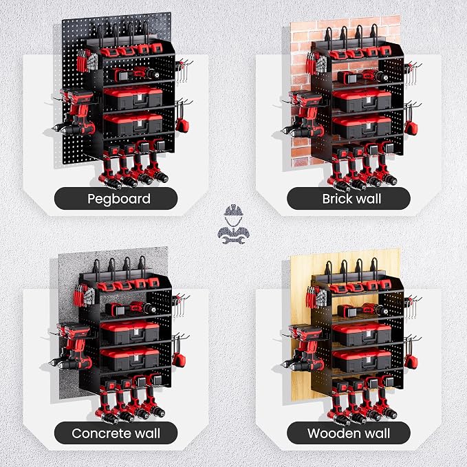 TRZZ Power Tool Organizer Wall Mount, 5-Layer Charging Station - Image 7