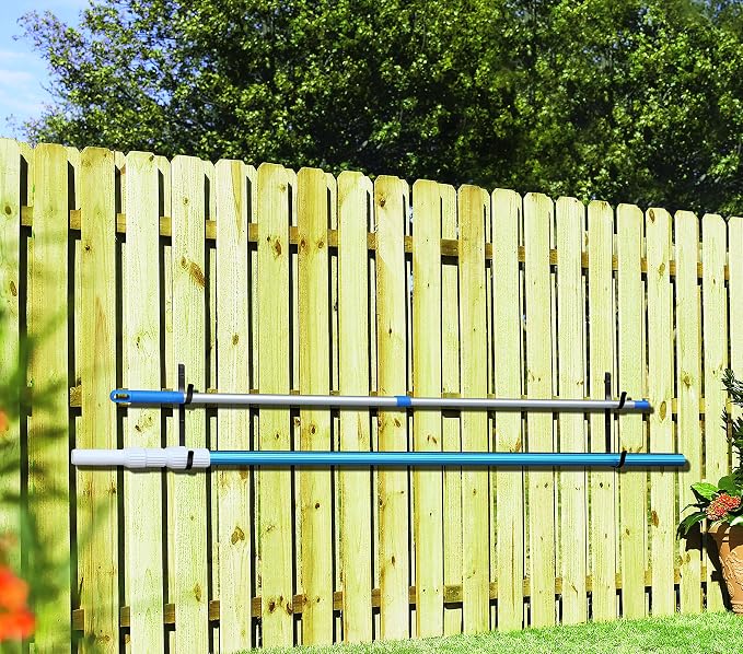 Pool Pole Hanger Premium 4pc Black Aluminium Holder Set by Aquatix Pro - Image 3