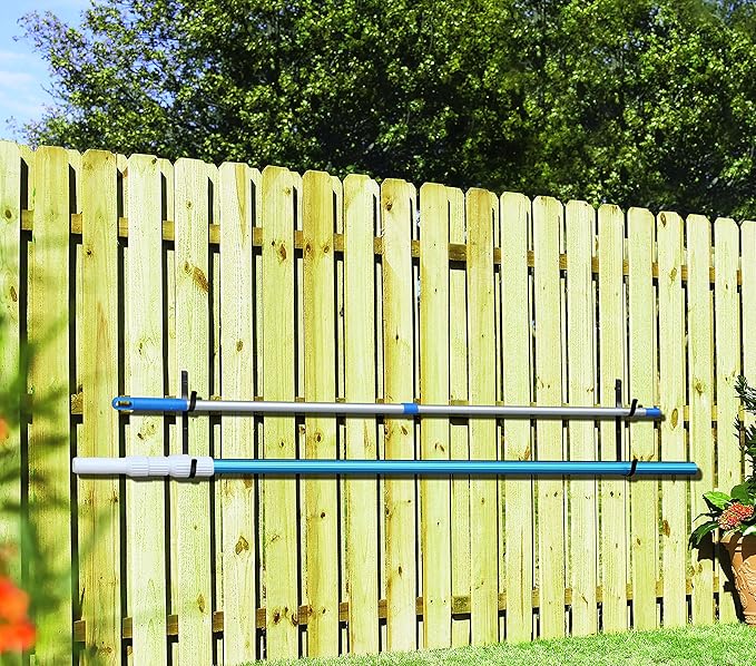 Pool Pole Hanger Premium 4pc Black Aluminium Holder Set by Aquatix Pro - Image 2