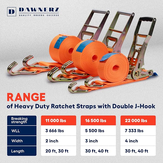 Heavy Duty Ratchet Straps 3 inch x 30 ft - Image 9