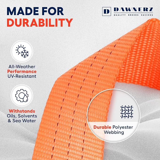 2 Inch x 20 Ft Heavy Duty Ratchet Straps - 6600 Lb Breaking Strength Tie Downs - Image 6