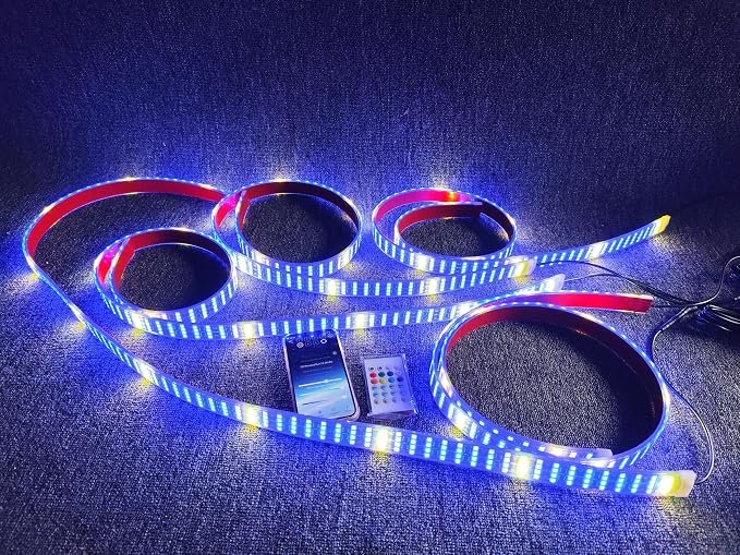 3PCS 4FT Quad Row Brightest Chasing Dream Color LED Light Strips - Image 4