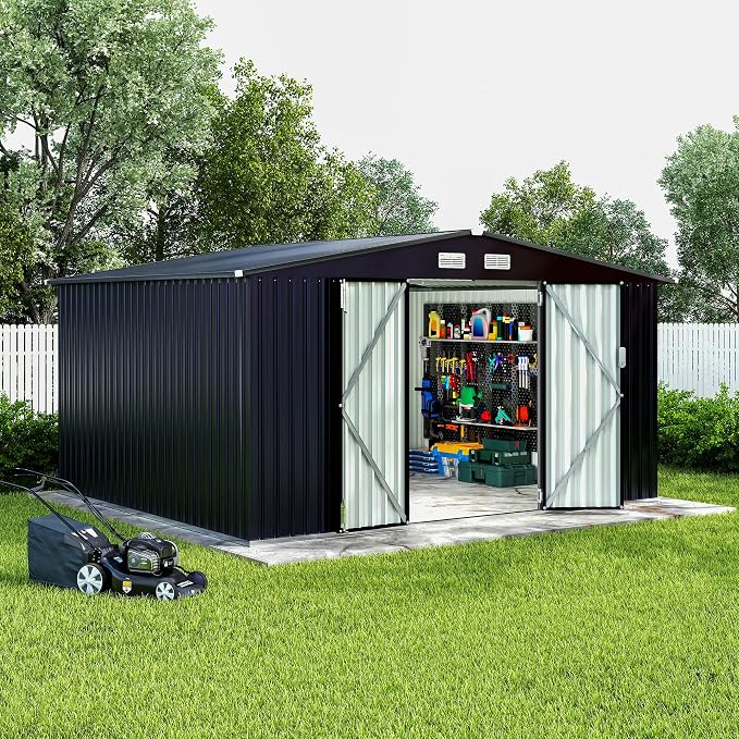 8x10x6.4 FT Outdoor Storage Sheds by GarveeLife