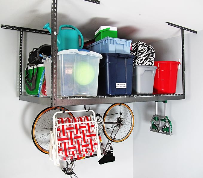 MonsterRax Overhead Garage Storage Racks 4x6 Ceiling Mounted Shelving, - Image 6
