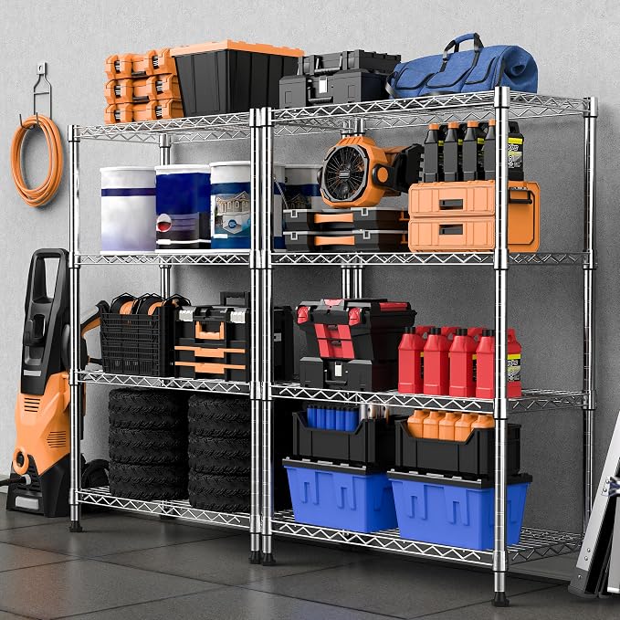 1000 lbs Storage Shelving 4-Tier Utility Shelving Unit Steel Organizer Wire Rack - Image 8