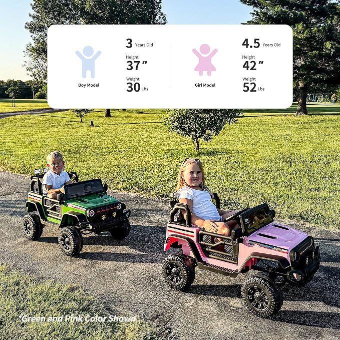 12V Kids Ride on Car Truck, Kids Electric Vehicles Car Ride on Toy - Image 2