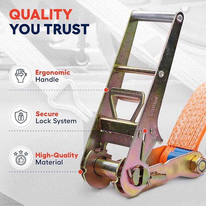 Heavy Duty Ratchet Straps 3 inch x 30 ft - Image 6